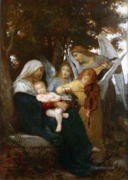 Estudio para Vierge aux anges Realismo William Adolphe Bouguereau Pinturas al óleo